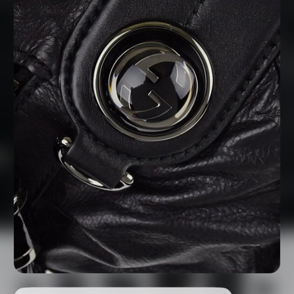 Gucci Genuine  Black Leather Bag Almost New - Picture 6 of 14